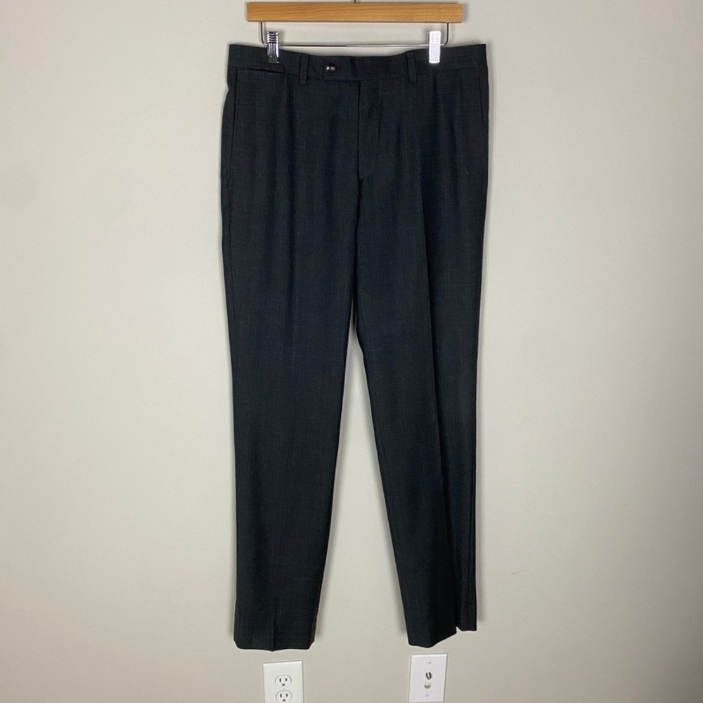 Ted Baker Jefferson Pants Dress Mens 34x35 Grey 100% Wool Professional